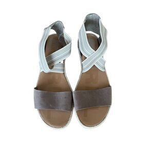 Sorel Womens Tan Khaki Open Toe Ella II Gore Criss Cross Strap Sandals Size 10